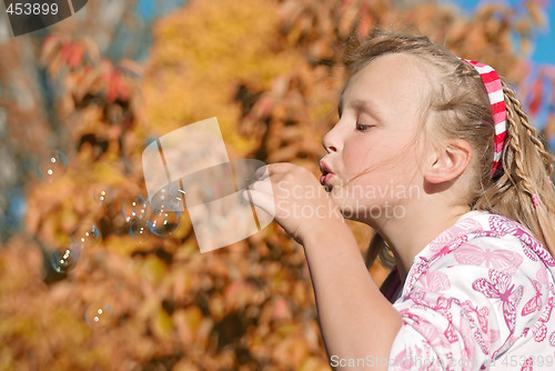 Image of blowing bubbles