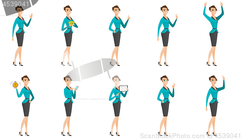 Image of Vector set of illustrations with business people.