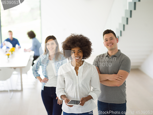 Image of Multiethnic startup Business Team At A Meeting at modern office 
