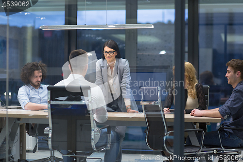 Image of Startup Business Team At A Meeting at modern office building
