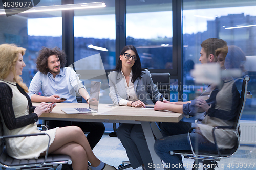 Image of Startup Business Team At A Meeting at modern office building