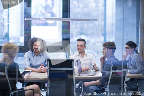 Image of Startup Business Team At A Meeting at modern office building