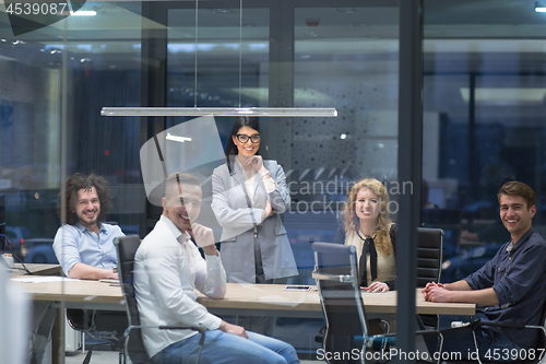 Image of Startup Business Team At A Meeting at modern office building