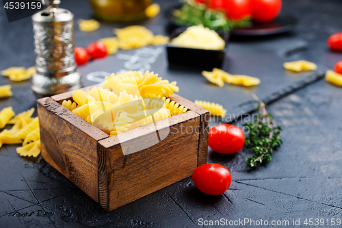 Image of raw pasta