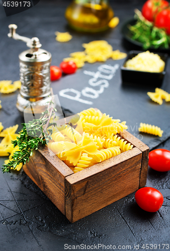 Image of raw pasta