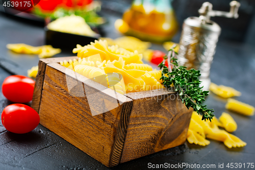 Image of raw pasta