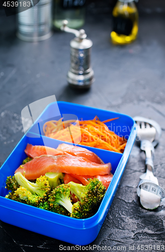 Image of food in lunch box