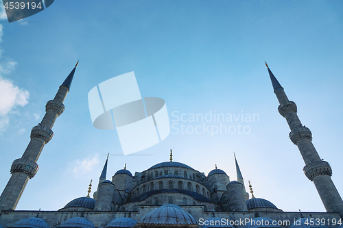 Image of Blue Mosque Sultan Ahmet Cami in Istanbul Turkey