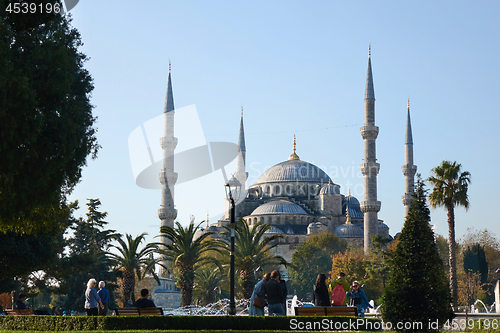 Image of beautiful view of the Blue Mosque