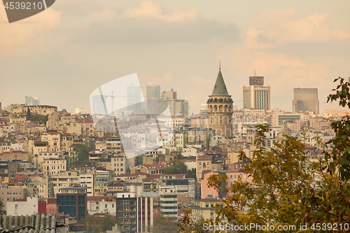 Image of view of the city of Istanbul from a height