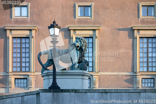 Image of lion statue Stockholm Sweden