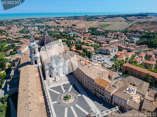Image of flight over Basilica della Santa Casa Loreto Italy
