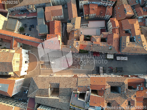 Image of flight over San Domenico church in Ancony Italy