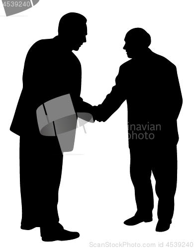 Image of Two businessmen shaking hands