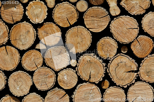 Image of Stacked Logs Background