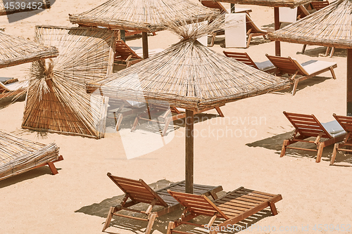 Image of Umbrellas and Sun Loungers