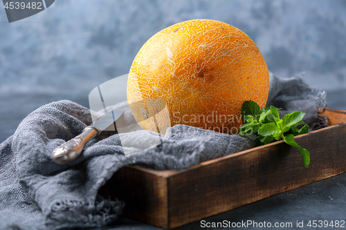 Image of Ripe yellow melon.