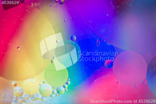 Image of Rainbow abstract background picture made with oil, water and soap