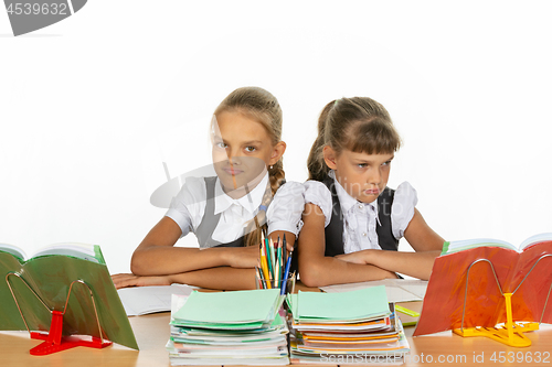 Image of Two classmates are offended at each other