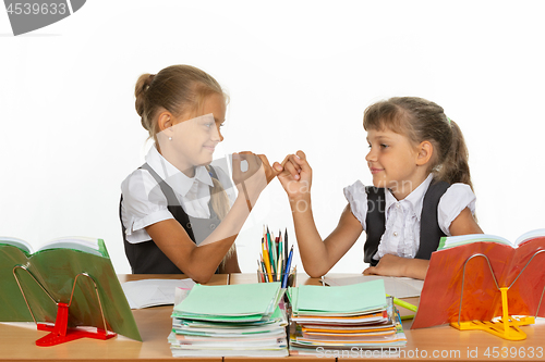 Image of Classmates put up after a quarrel