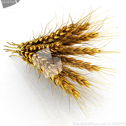 Image of Golden spikelet. 3d render