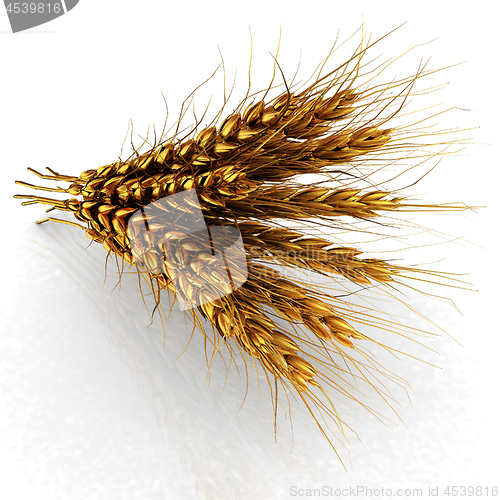 Image of Golden spikelet. 3d render