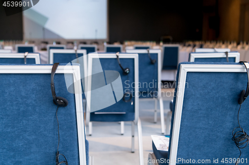 Image of interior of big modern conference room