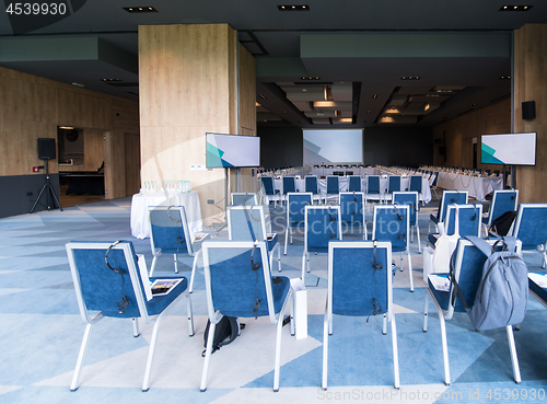 Image of interior of big modern conference room