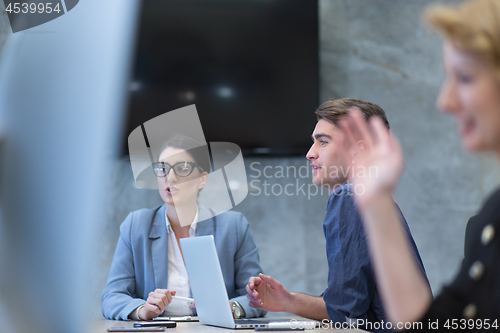 Image of Startup Business Team At A Meeting at modern office building