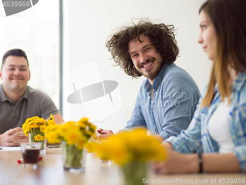 Image of Startup Business Team At A Meeting at modern office building