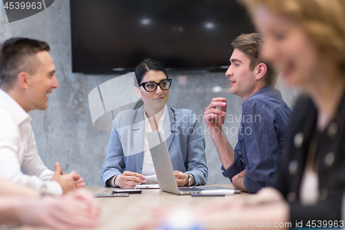 Image of Startup Business Team At A Meeting at modern office building
