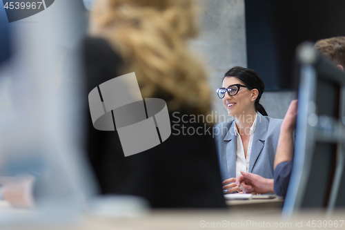 Image of Startup Business Team At A Meeting at modern office building