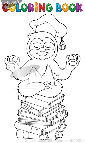 Image of Coloring book sloth teacher