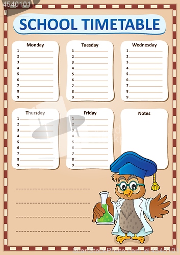 Image of Weekly school timetable template 8