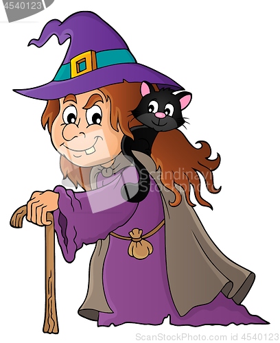 Image of Witch with cat topic image 1