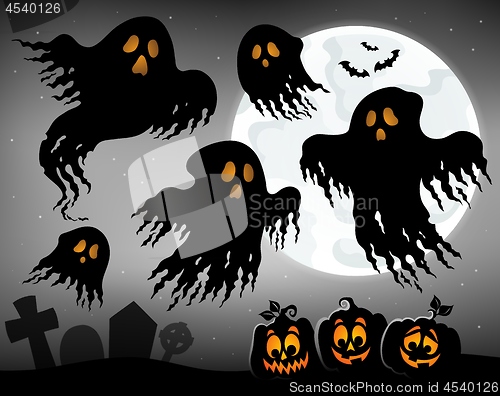 Image of Halloween image with ghosts topic 1