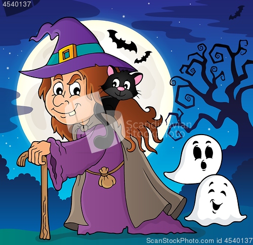 Image of Witch with cat topic image 2