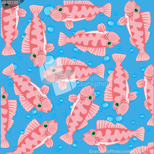 Image of Vector illustration of the decorative pattern of the sea perch