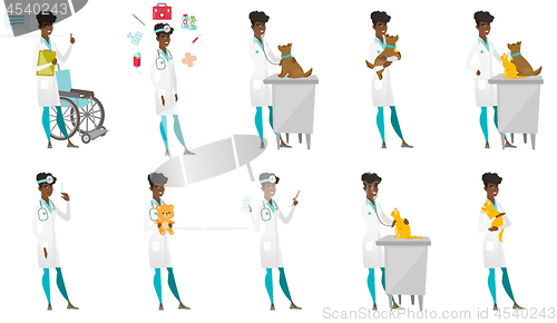 Image of Vector set of doctor characters.