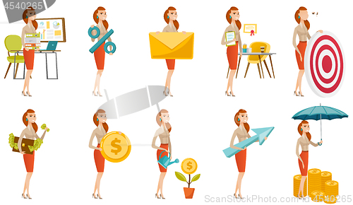 Image of Vector set of illustrations with business people.