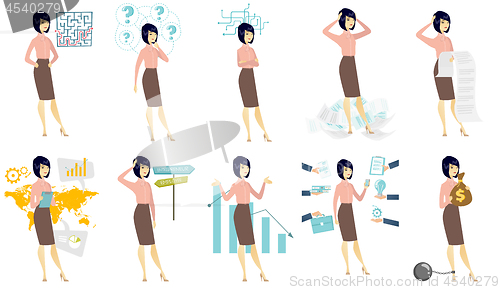 Image of Vector set of illustrations with business people.