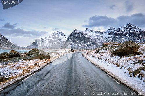 Image of Road in Norway in winter