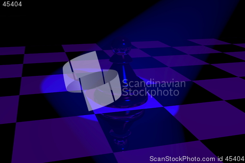 Image of Blue pawn on chessboard