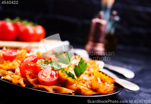 Image of pasta with sauce