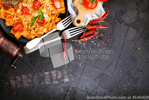 Image of pasta with sauce