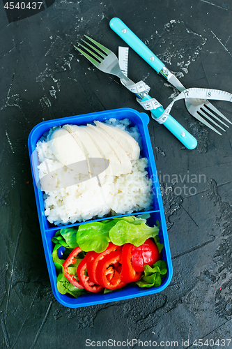 Image of food in lunch box