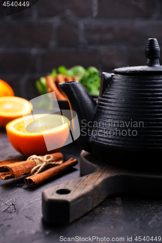 Image of tea in teapot