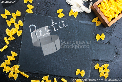 Image of raw pasta