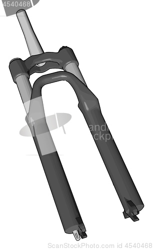 Image of Grey bike rake vector illustration on white background