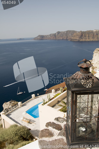 Image of santorini view over harbor